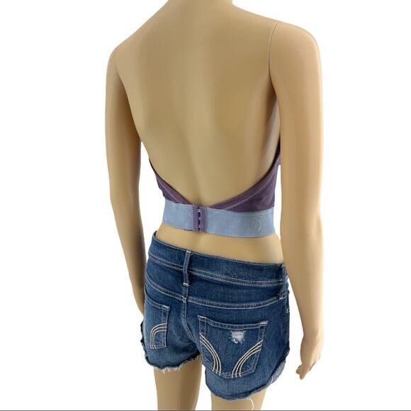 Marjorie 44D American VINTAGE 70s Violet Purple and Lilac Hand Dyed Bustier C - Picture 4 of 8